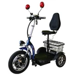 Електрическа триколка MaxMotors А3 750W, с предно предаване, Синя - Image 6