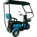 Електрическа триколка триместна с покрив MaxMotors X1 1500W Син - Image 6