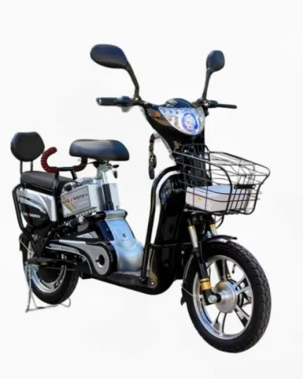 Електрически скутер велосипед Max Motors - 500W, двойна седалка, черен