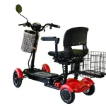 Електрическа четириколка 750W Max Motors сгъваема, червена - Image 2