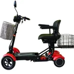 Електрическа четириколка 750W Max Motors сгъваема, червена - Image 3