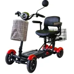 Електрическа четириколка 750W Max Motors сгъваема, червена - Image 4