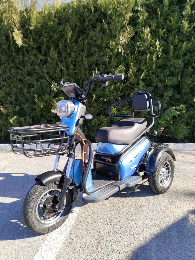 Електрическа Триколка двуместна | Pudding Blue - MaxMotors Електрическа Триколка двуместна | Pudding Blue - MaxMotors