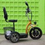 Електрическа триколка Max Motors А3 750W - с предно предаване, жълта - Image 3