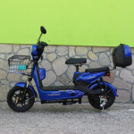 Електрически двуместен скутер – велосипед MaxMotors - 14″ гуми, 500W, 48V/15Ah, Син - Image 4
