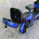 Електрически двуместен скутер – велосипед MaxMotors - 14″ гуми, 500W, 48V/15Ah, Син - Image 5