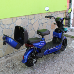 Електрически двуместен скутер – велосипед MaxMotors - 14″ гуми, 500W, 48V/15Ah, Син - Image 6