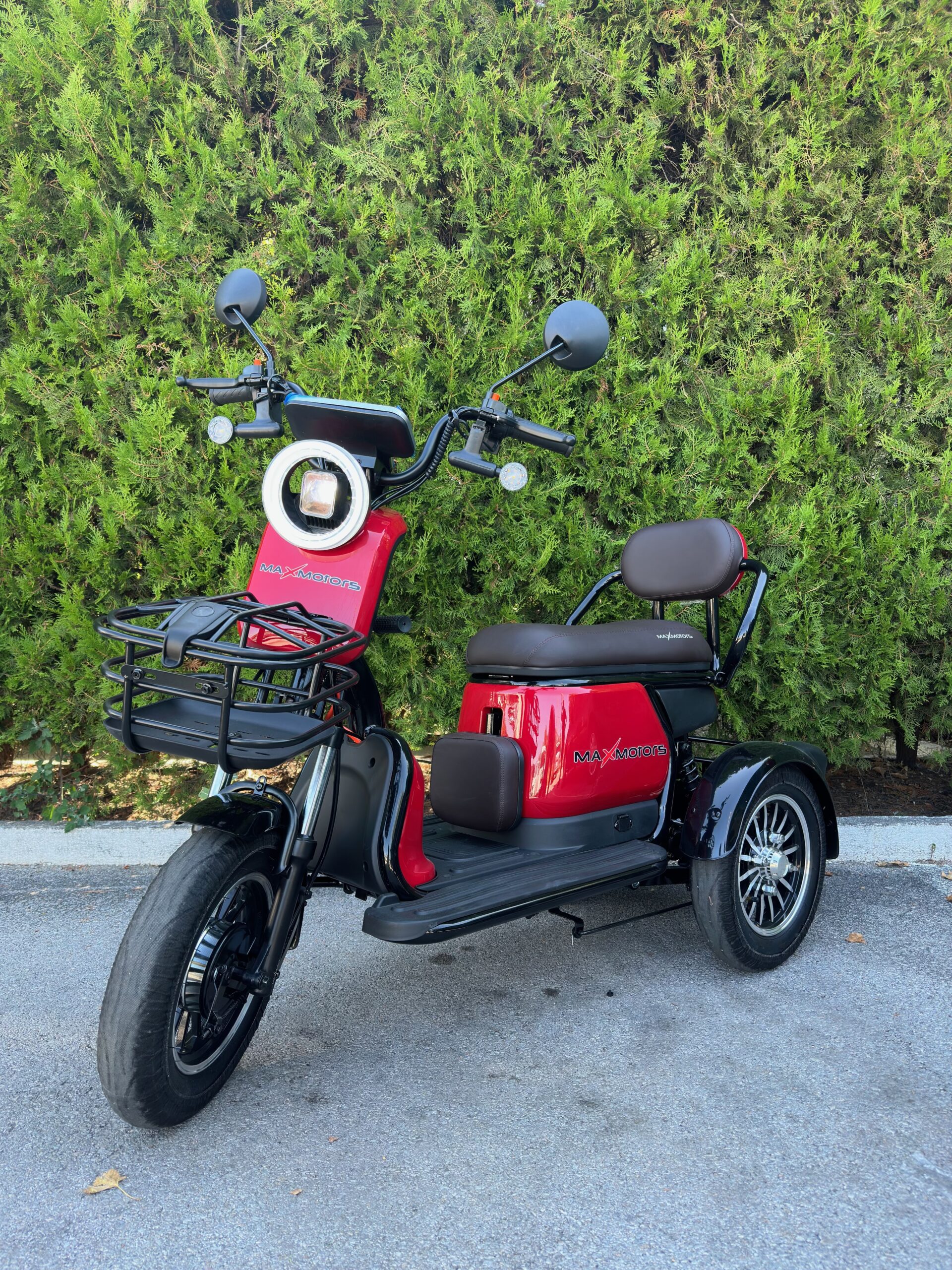Електрическа триколка двуместна | Pudding 2000W-60V, Red